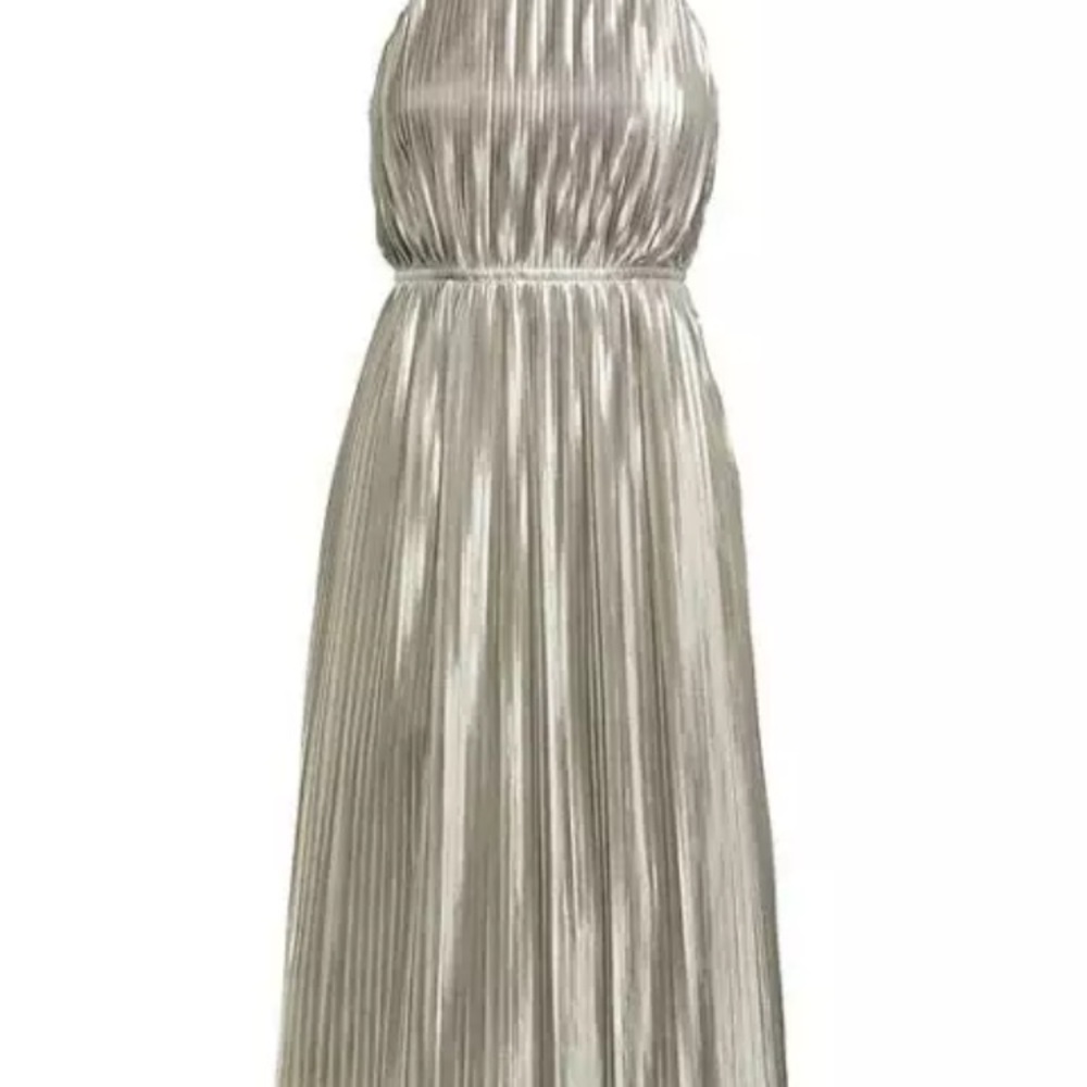 NWT Banana Republic Dress 4P High Metallic Silver
